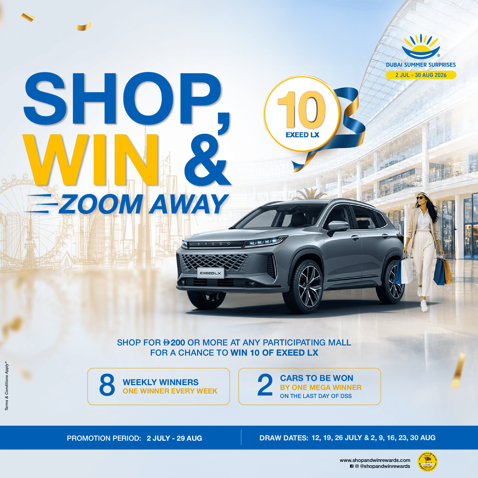 Shop, Win & Zoom Away